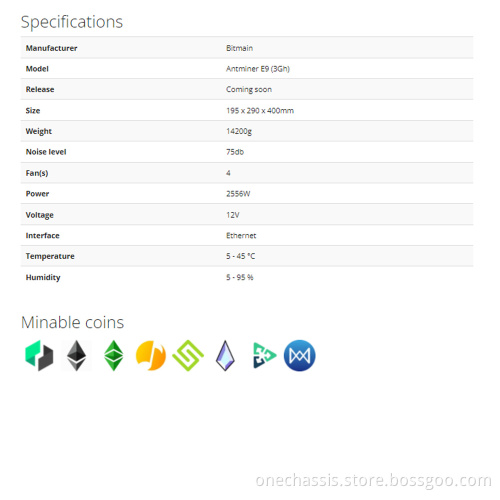Latest Asic Miner E9 Antminer Eth Mining Machine